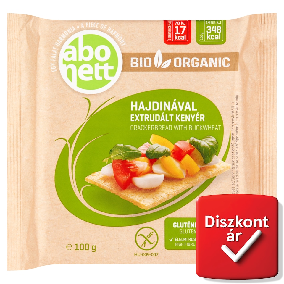 image 1 of Abonett Organic Gluten-Free Crackerbread with Buckwheat 100 g