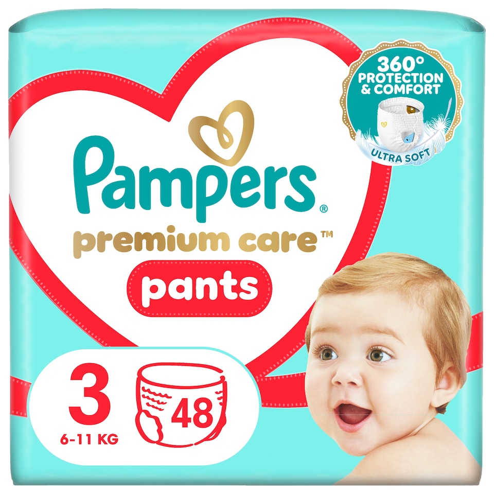 obrázok 1 z Pampers Premium Care plienkové nohavičky veľkosť 3, 48 plienok, 6kg-11kg