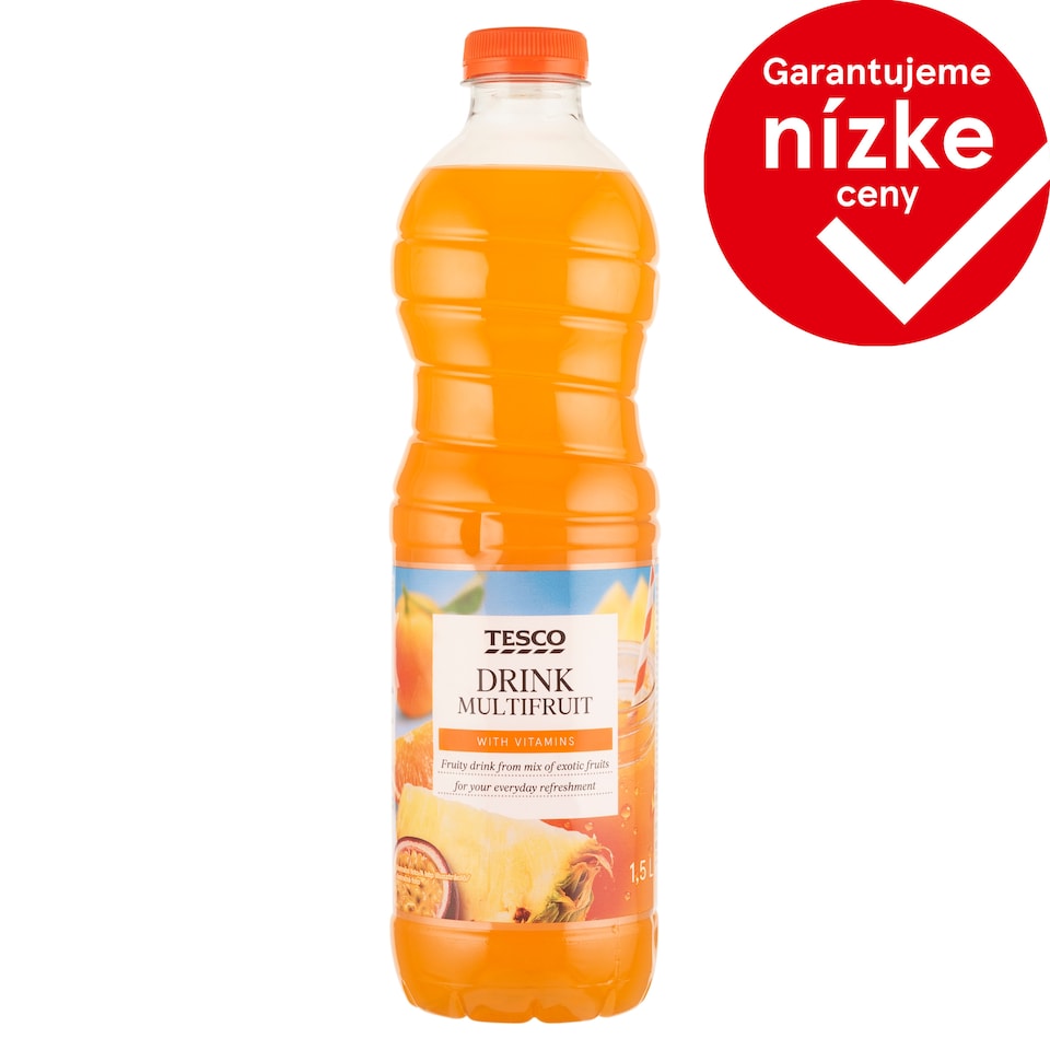 Tesco Non-Carbonated Soft Drink Made from Several Types of Fruit with Vitamins 1.5 L