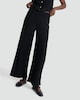 image 2 of F&F Textured Wide Leg Trousers in Black