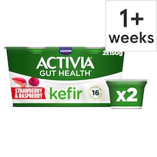 Activia Gut Health Kefir - Strawberry & Raspberry 2 x 150g