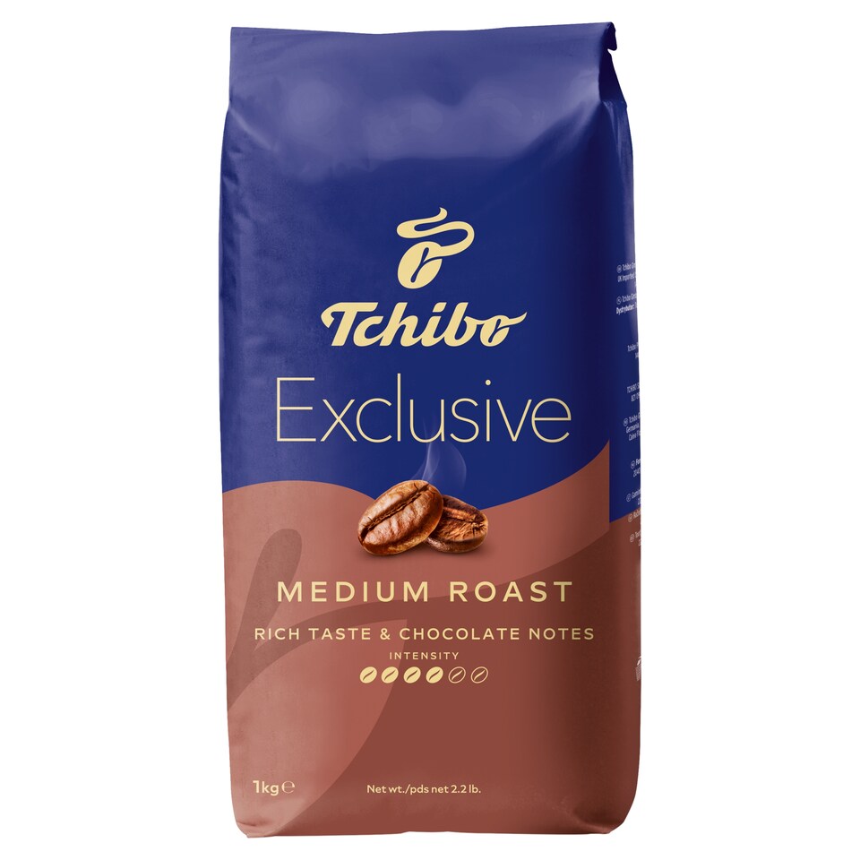 Tchibo Exclusive Medium Roast szemes, pörkölt kávé 1000 g  1. kép