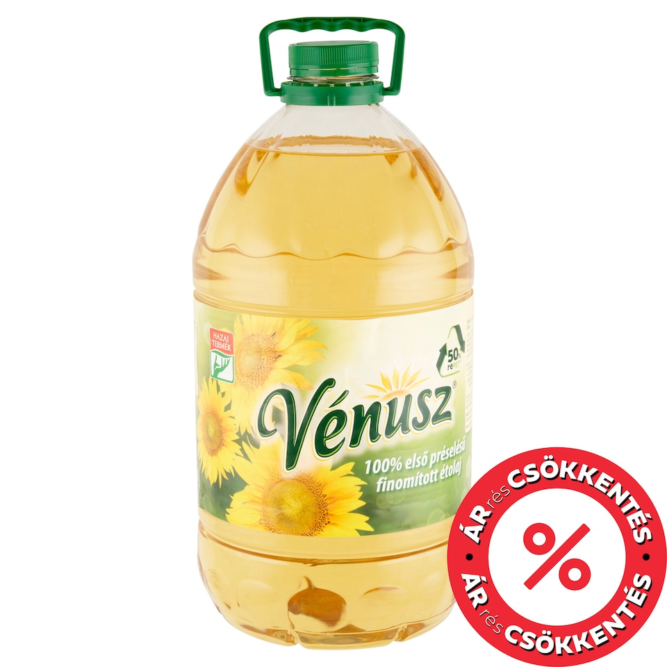Vénusz 100% első préselésű finomított napraforgó-étolaj 5 l
