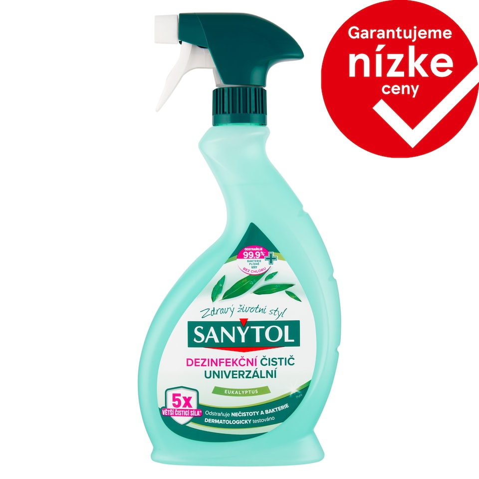 obrázok 1 z Sanytol Dezinfekčný čistič univerzálny eukalyptus pure 500 ml