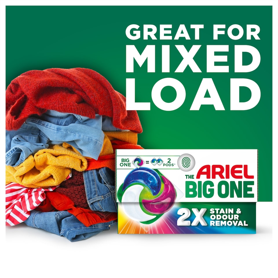image 1 of Ariel The Big One Colour Washing Liquid Pods 29 washes 1052.7g