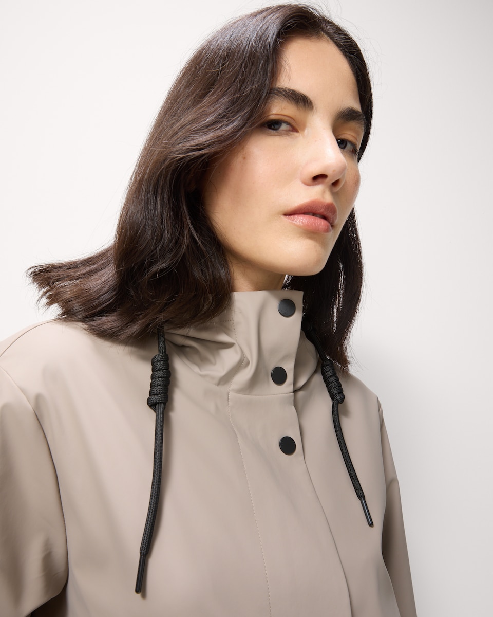 image 1 of F&F Rubberised Raincoat in Neutral