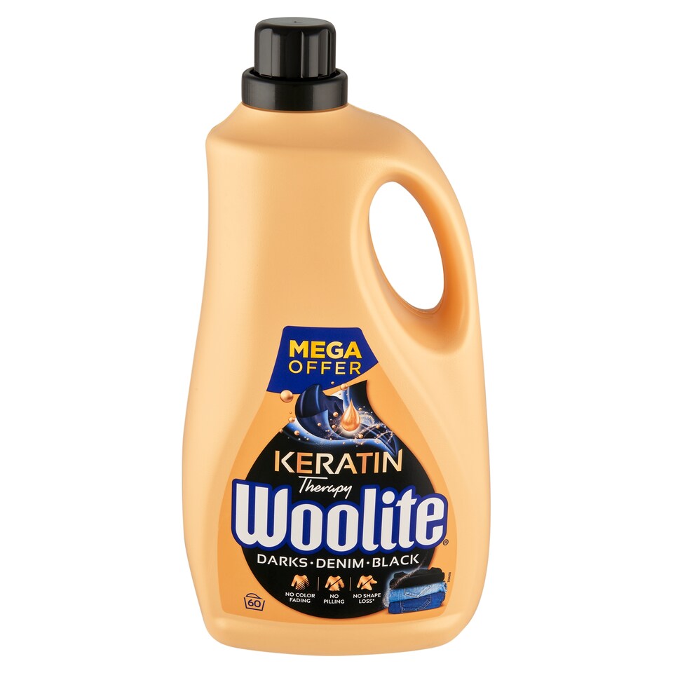 obrázok 1 z Woolite Keratin Therapy tekutý prací prípravok s keratínom na čiernu a tmavú bielizeň 60 praní 3,6 l