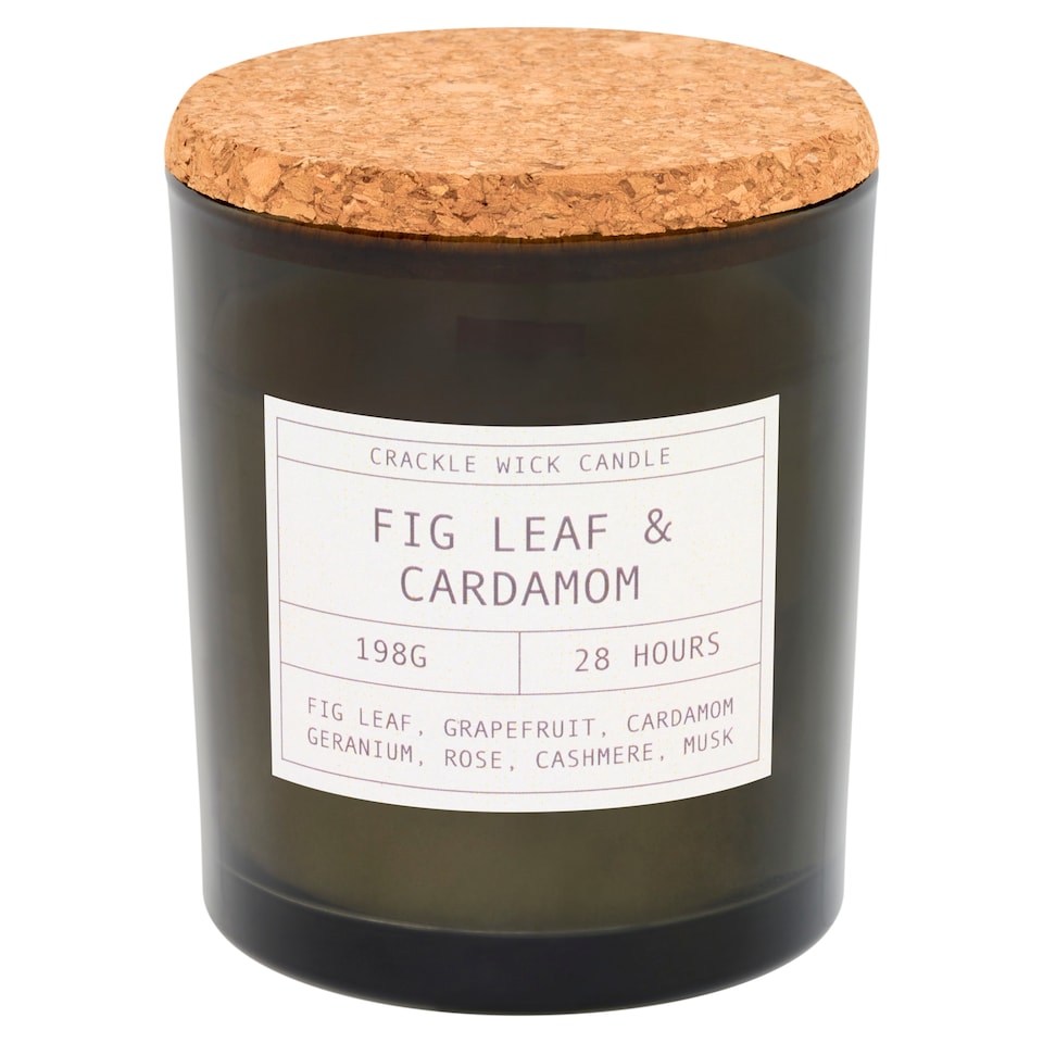 Obrázek 1 pro produkt F&F Home Crackle Fig Leaf & Cardamom vonná svíčka 198g
