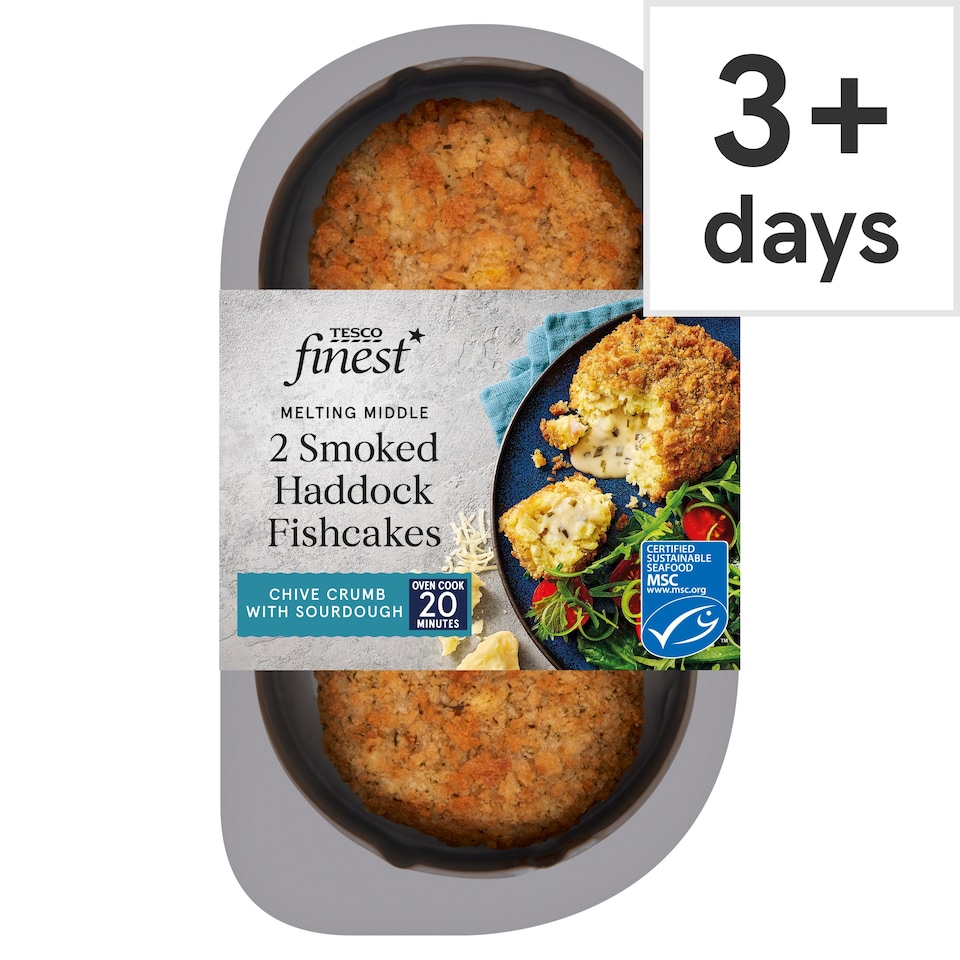 Tesco Finest 2 Smoked Haddock Fishcakes 290G