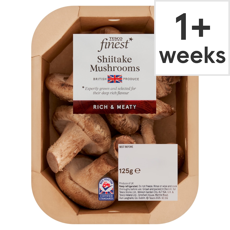 Tesco Finest Shiitake Mushrooms 125G