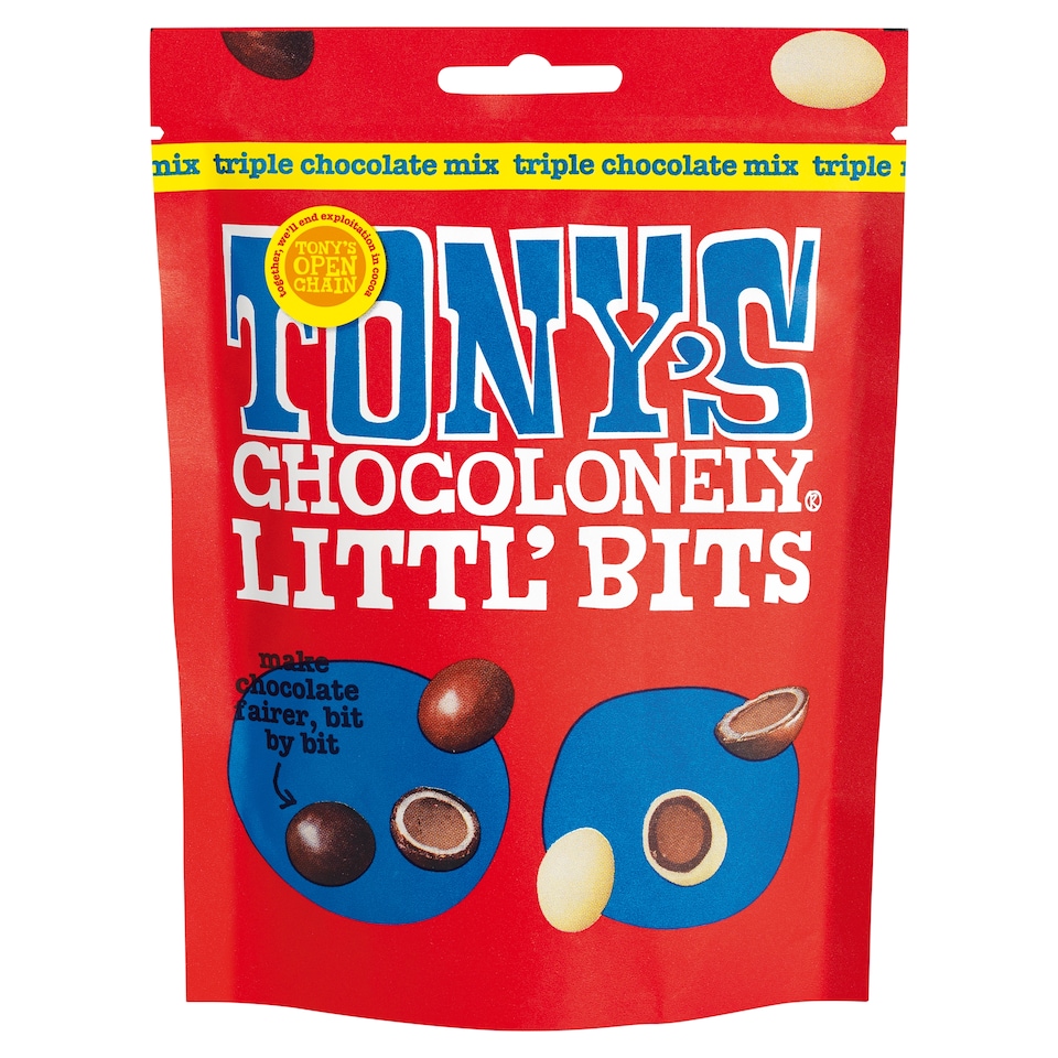 image 1 of Tony's Chocolonely Littl' Bits Triple chocolate mix 100g