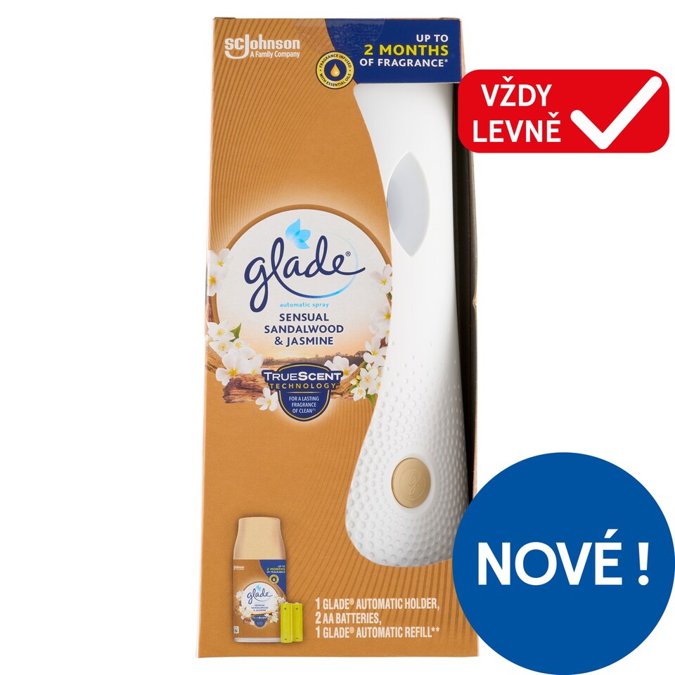 Obrázek 1 pro produkt Glade Sensual Sandalwood & Jasmine automatický osvěžovač vzduchu 269ml