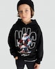 image 1 of F&F Boys Cotton Rich NYC Santa Skateboarding Hoodie in Black