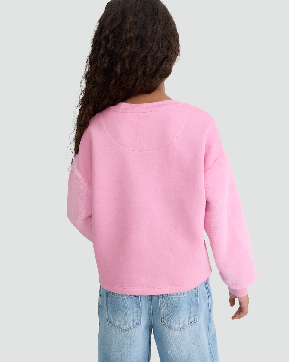 image 1 of The Grinch Cotton Rich Slogan Sweatshirt in Pink