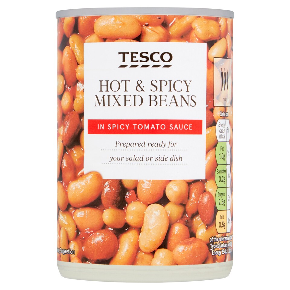 Tesco Hot & Spicy Mixed Beans 290G