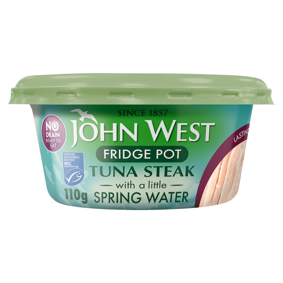 image 1 of John West No Drain Fridge Pot Tuna Steak with a Little Spring Water 110g