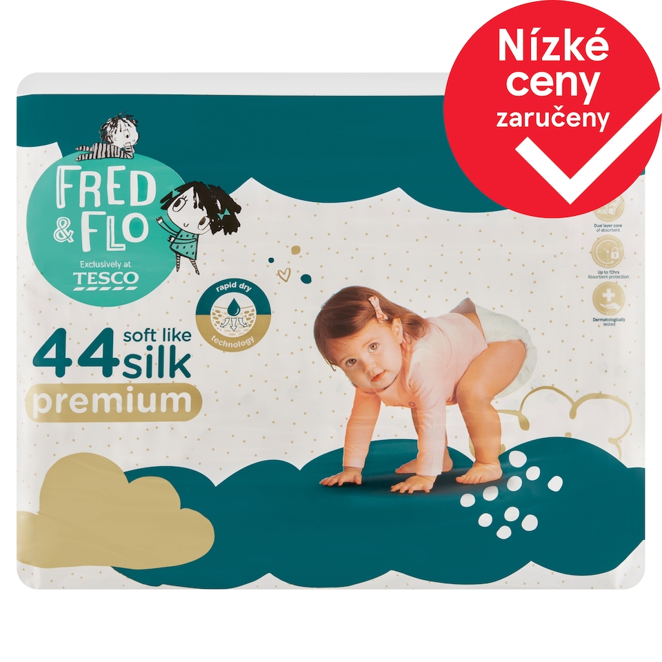 Obrázek 1 pro produkt Fred & Flo Premium pleny 4 Maxi 8-14 kg 44 ks
