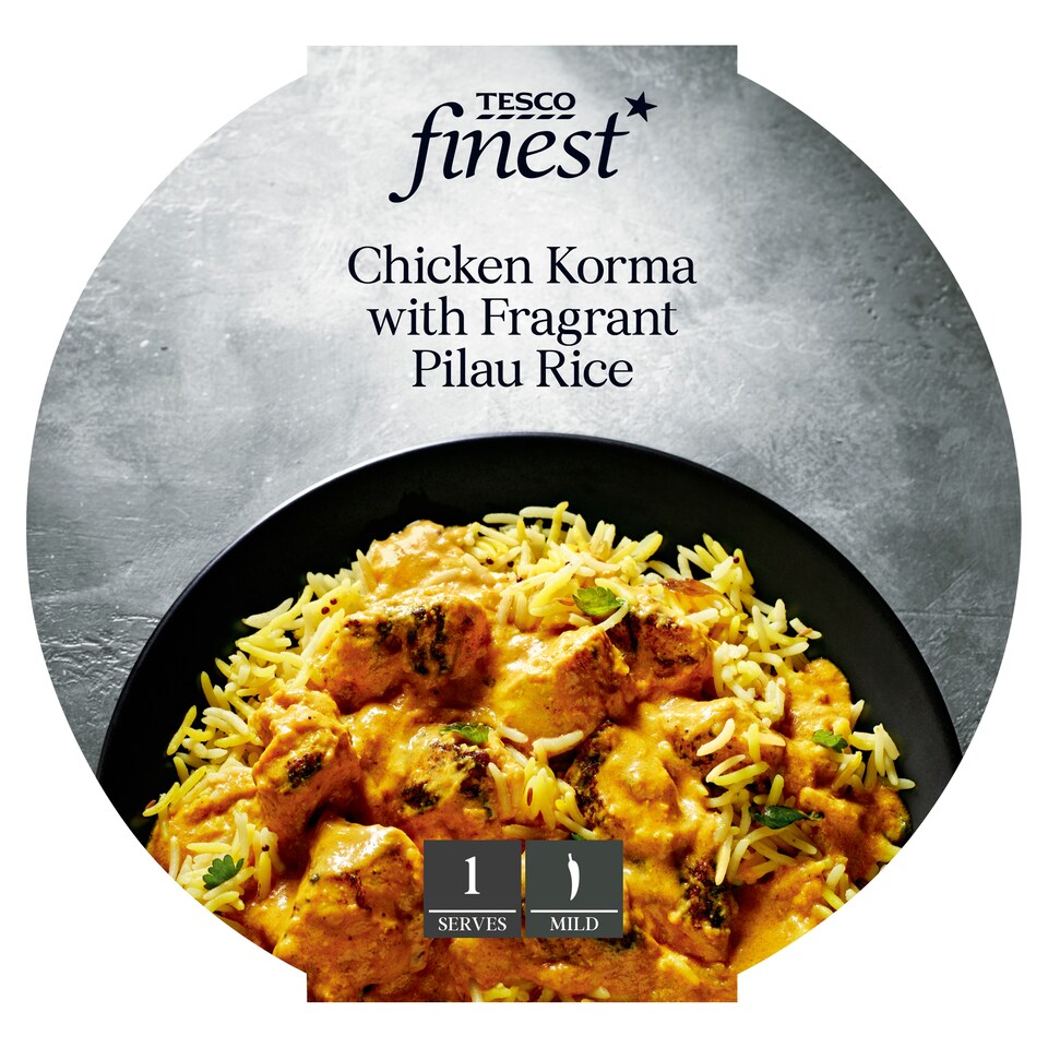 Tesco Finest Chicken Korma And Rice 450G