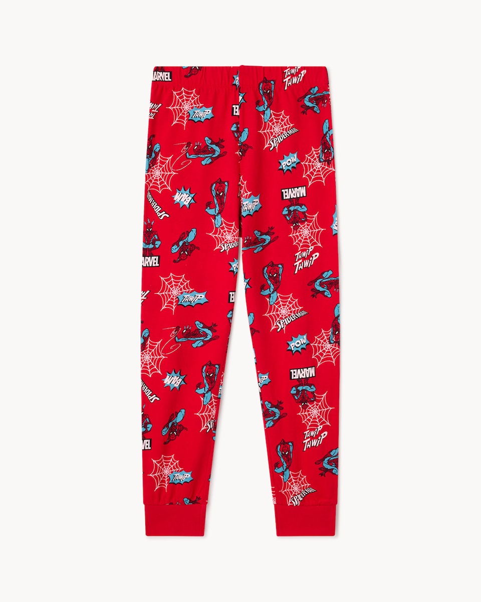 image 1 of Spider-Man Pure Cotton Pyjama Set in Red