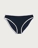 image 4 of F&F Textured Contrast Trim Co-ord Bikini Bottoms in Navy