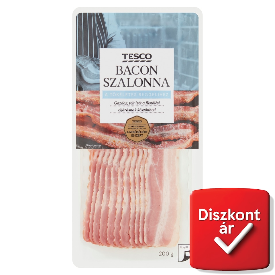 Tesco szeletelt bacon szalonna 200 g