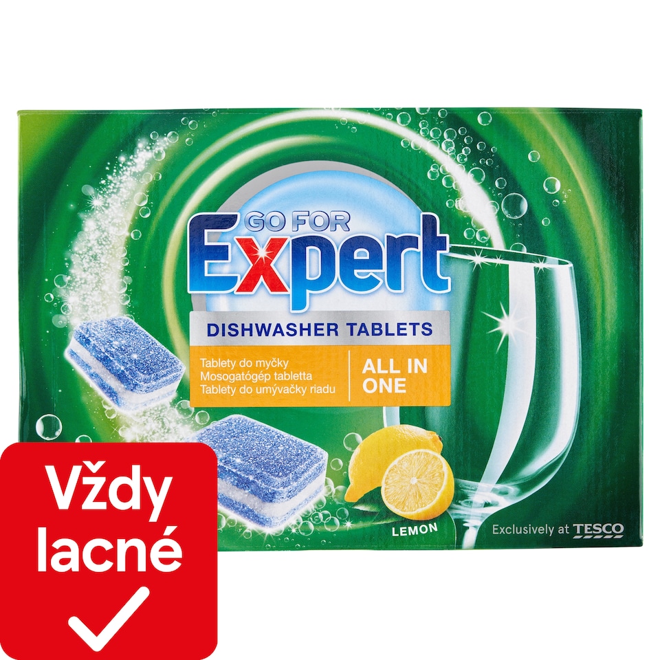 Go for Expert All in One Lemon tablety do umývačky riadu 40 x 17 g (680 g)