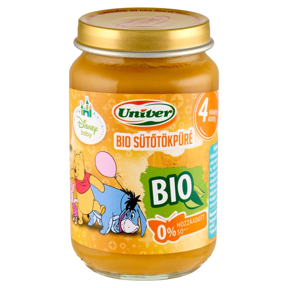 Univer Disney Baby bio sütőtökpüré zöldségpüré a bébinek 4 hónapos kortól 163 g  1. kép