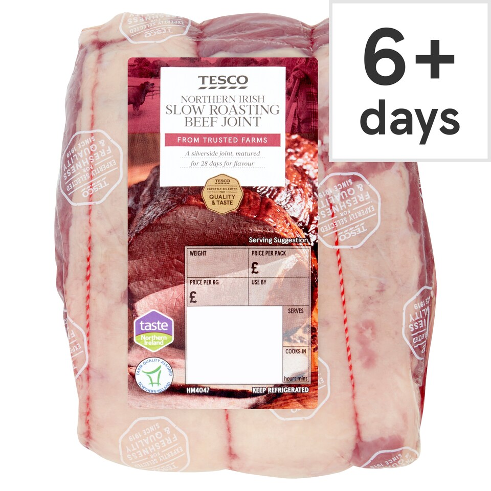 Tesco Northern Irish Slow Roasting Beef Joint 1Kg - 2.5Kg