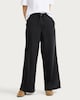 image 2 of F&F Wide Leg Drawstring Jeans in Black
