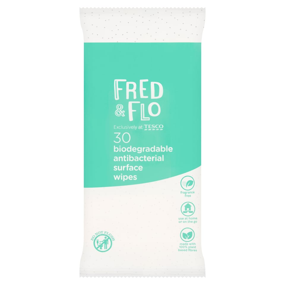 Fred & Flo Antibacterial Surface Wipes 30'S