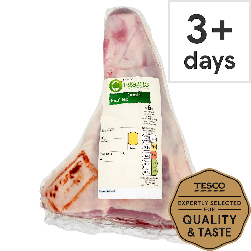 image 1 of Tesco Organic British Lamb Half Leg Joint