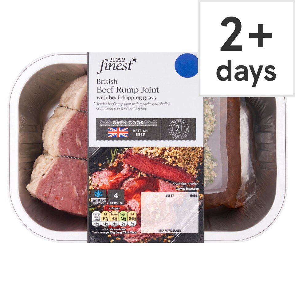 Tesco Finest British Beef Rump Roasting Joint 630g Tesco Groceries