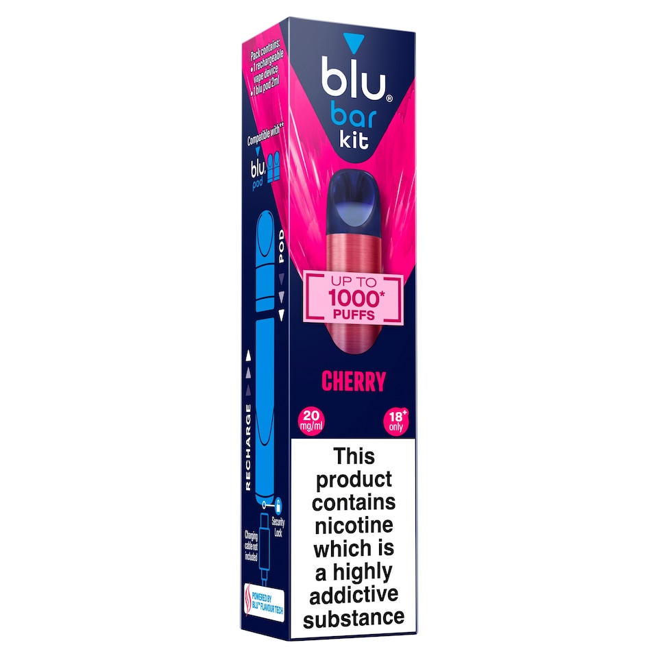 image 1 of blu bar kit Cherry 20mg/ml