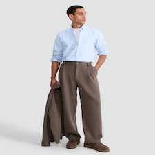 The F&F Edit Cupro Co-ord Joggers in Brown