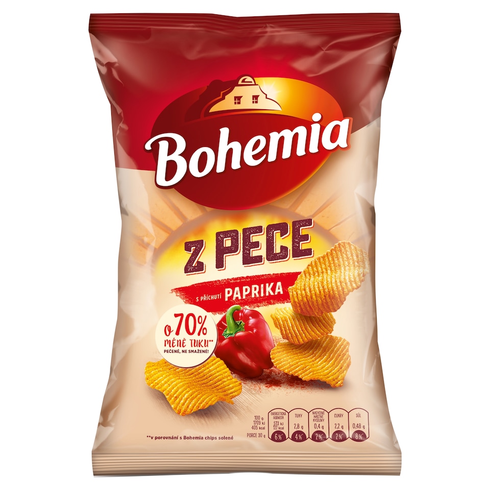 Bohemia Z pece bramborový snack s příchutí papriky 100g