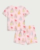 image 2 of Disney Princess 2-Piece Pure Cotton Shorts Pyjama Set in Multi