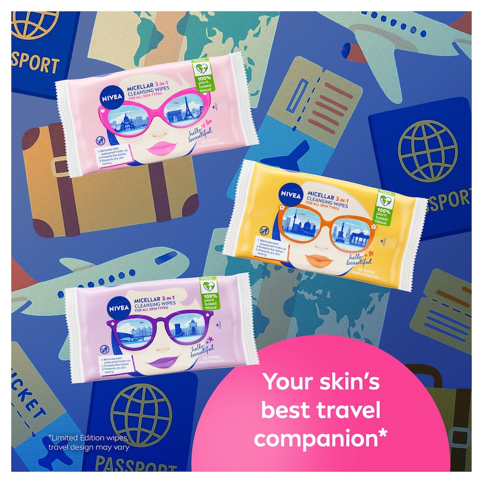 image 1 of NIVEA MicellAir Cleansing Face Wipes 25 Pack