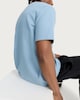 image 2 of F&F Cotton Rich Textured Crew Neck T-Shirt in Blue