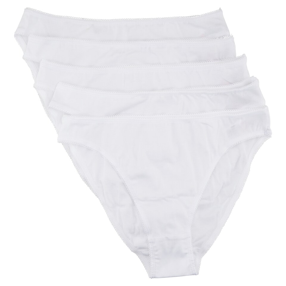 obrázok 1 z F&F 5 ks Dámske nohavičky s vysokým pásom 42, Biela