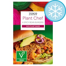 Tesco Plant Chef 4 Spicy Bean Burgers 454G