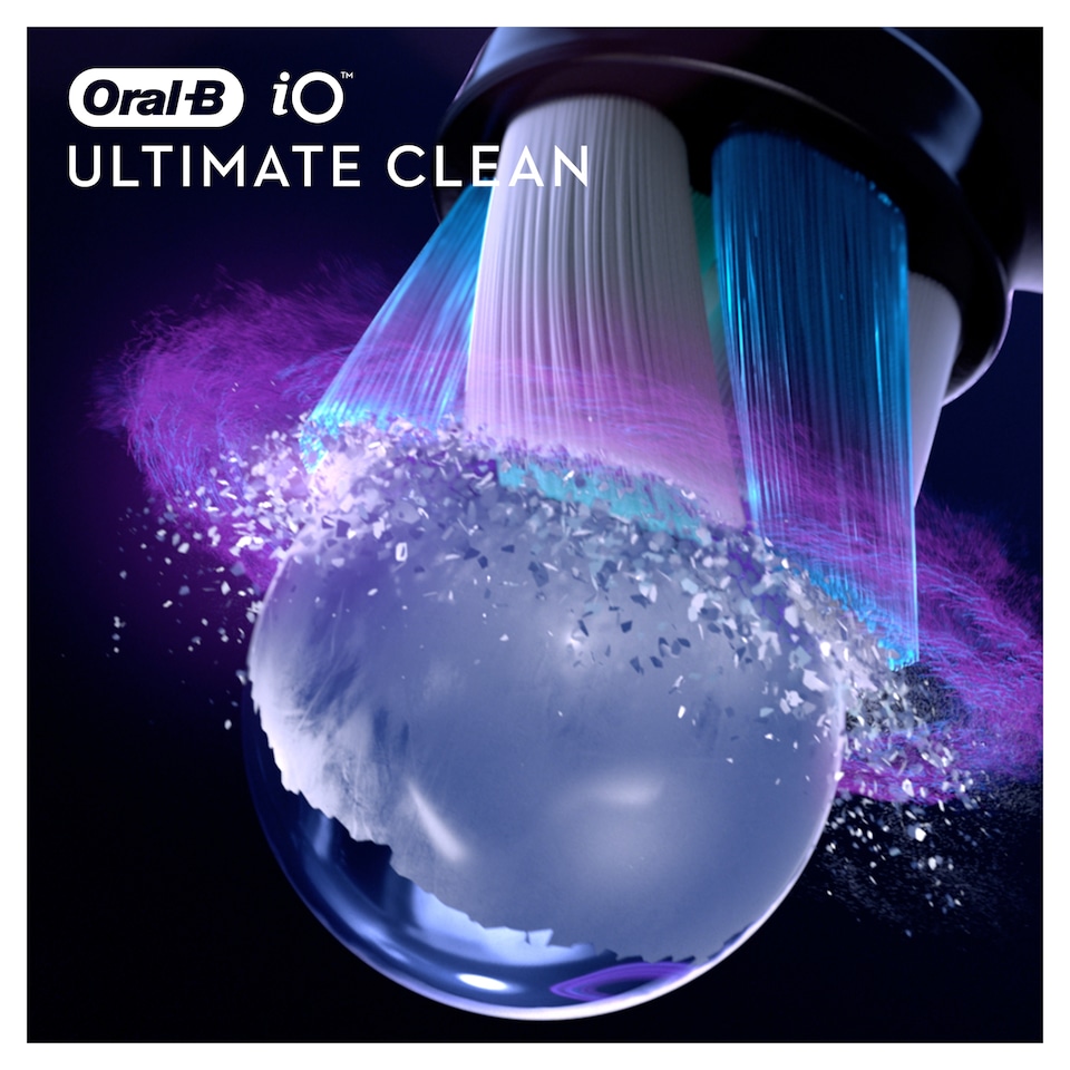 image 1 of Oral-B iO Ultimate Clean Black Electric Toothbrush Heads 2 Pack