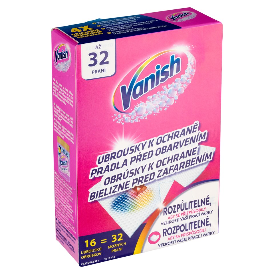 image 1 of Vanish Color Protector Sheets 32 Washes 16 pcs