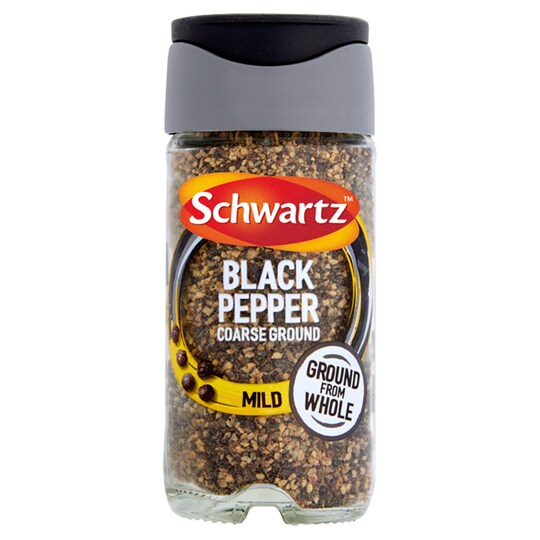 Schwartz Coarse Ground Black Pepper 33G Jar Tesco Groceries