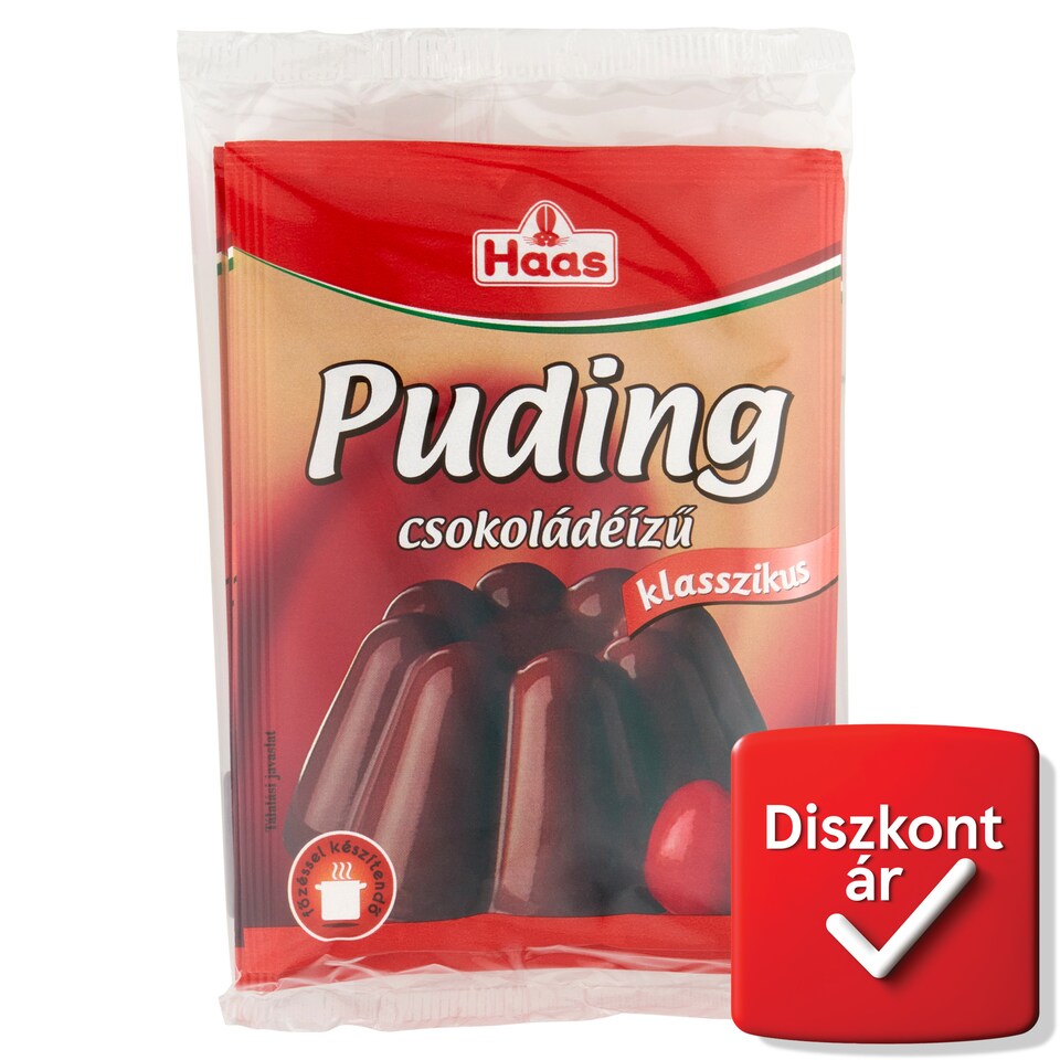Haas klasszikus csokoládéízű pudingpor 3 x 44 g