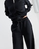 image 2 of F&F Active Wide Leg Side Stripe Joggers in Black