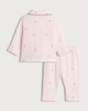 image 2 of F&F Baby 2-Piece Pure Cotton Heart Print Pyjama Set in Pink