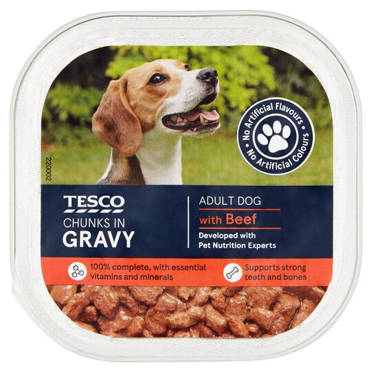 Tesco Standard Chunks In Gravy With Beef 300G Tesco Groceries