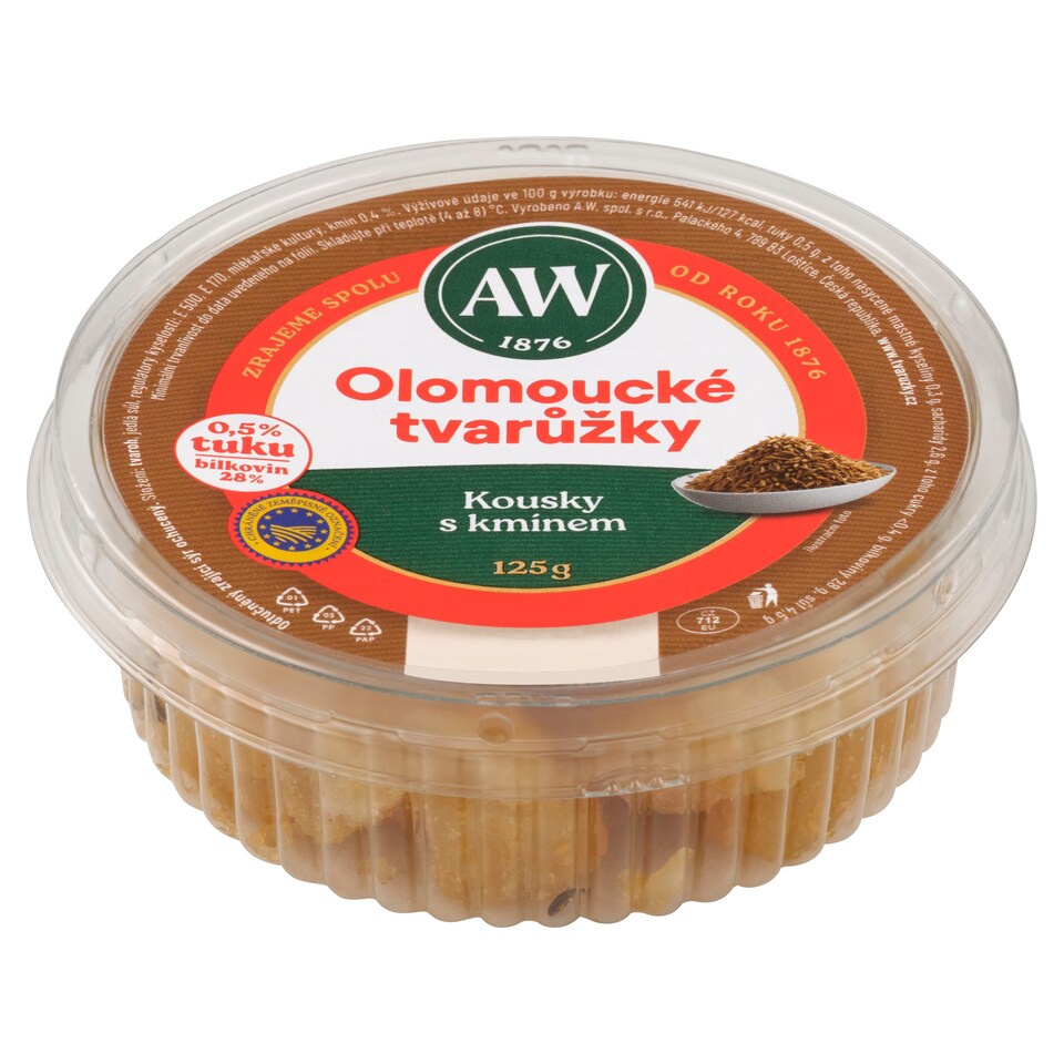 A.W. Olomoucké tvarůžky kousky s kmínem 125g