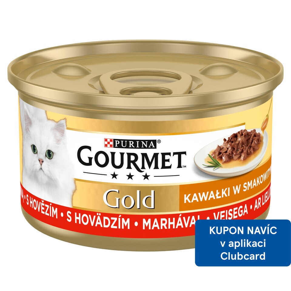 Gourmet Gold Sauce Delight konzerva pro kočky hovězí v omáčce 85g