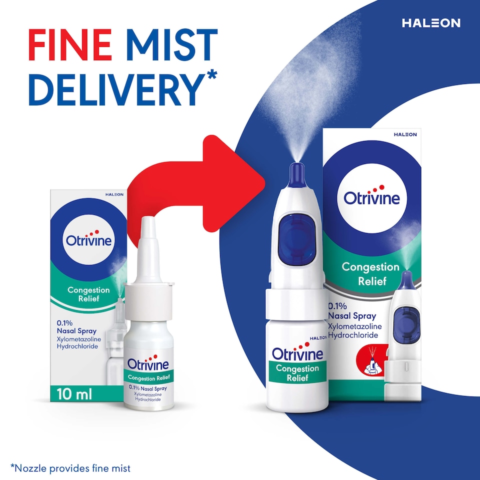 image 1 of Otrivine Congestion Relief 0.1% Nasal Spray 10ml